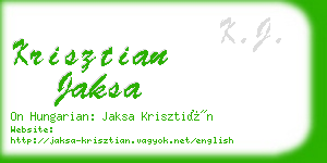 krisztian jaksa business card